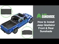 How To Install Jeep Gladiator Front Rear Sunshade Alien Sunshade JT FR