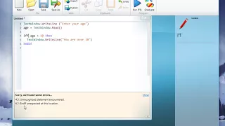 Programming - Small Basic Errors 1