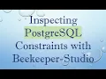 Inspecting PostgreSQL Constraints with Beekeeper-Studio