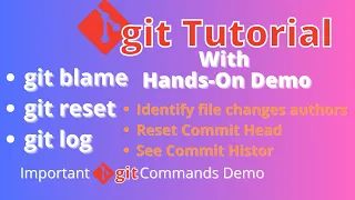 Git Tutorial Part 7 Identify file changes authors Reset Commit See Commit History