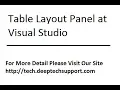 DeepTechSupport Table layout Panel