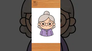How To Draw A Grandmother In 60 Seconds Shorts 