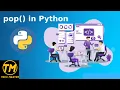 List methods in python pop pop function in python deleting element from list python pop