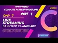 Lecture 7 C language Basic Pattern Programs Using For loop Pattern Programs With Code