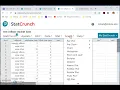 Summarize Quantitative data for Math 159 project data by Statcrunch