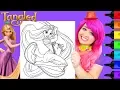 Coloring Rapunzel Tangled Disney Princess GIANT Coloring Page Prismacolor Markers KiMMi THE CLOWN