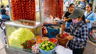 The Ultimate Cambodian Street Food Tour: Khmer Grilled Sausages, Spicy Papaya Salad & more