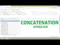 Oracle Tutorial - Concatenation Operator CONCAT Function