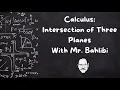 Intersection of Three Planes