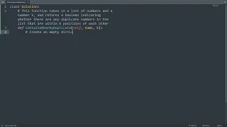 Leetcode 219 Contains Duplicate II in Python Python Leetcode Python Coding Tutorial ASMR