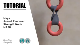 Strength Node In MASH Maya Arnold Renderer Tutorial