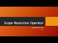 Scope Resolution Operator in C