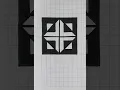 beautiful 3D pattern on graph paper