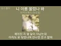 브이오에스 (V.O.S) - 니 이름 불렀나 봐 | 가사 (Lyrics)