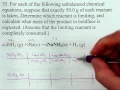 Stoichiometry with Limiting Reactants
