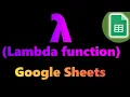 How to Use LAMBDA Function in Google Sheets