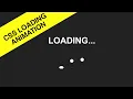 Awesome Bouncing Ball Loading Animation Using Pure CSS Page Loading Animation