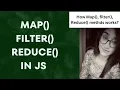 Map Filter Reduce in JavaScript in Hindi JavaScript Interview Series - Map Filler Reduce methods