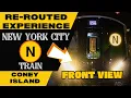 New York City Subway N Train to Coney Island via west end Front View