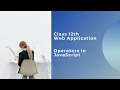 Lec - 13 Operators in JavaScript web application class12th