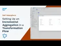 Setting Up an Incremental Aggregation in a Transformation Flow SAP Datasphere