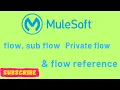 Flow sub flow and Private flow flow reference Mule 4