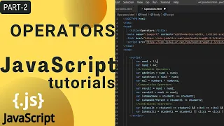 Operators In JavaScript JavaScript Tutorial JavaScript tutorial for beginners Part 2