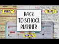 Back To School Planner ANNUAL Monthly Weekly Daily