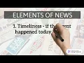 News Elements and Types of Stories
