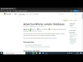 Data Analyst SQL Server Masterclass Part 04 Downloading the AdventureWorks Sample Database