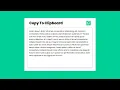 Javascript Copy to Clipboard How to Copy Text to Clipboard using HTML CSS Javascript