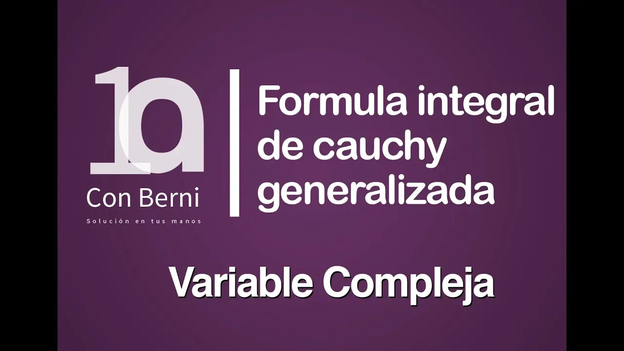 Formula integral de Cauchy generalizada 1