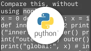 Python nonlocal statement keyword