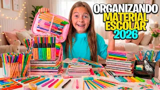 ORGANIZANDO TODO MATERIAL ESCOLAR DA HELENA EM 2026!