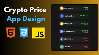 Build Crypto Price App Using HTML CSS JavaScript Free Source Code