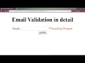 Email validation Email validation in javascript Hindi EMAIL VALIDATION IN HTML