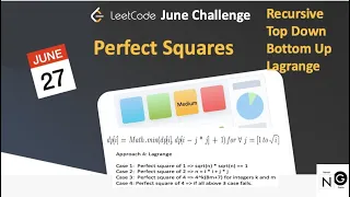 Perfect Squares perfect squares leetcode leetcode 279 lagarange Google