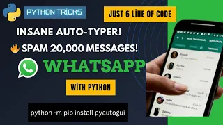 Python Auto Typer Spam 20 000 Messages using PyAutoGUI