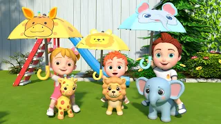 Rain Rain Go Away (Animal Version) | Boo Kids Song