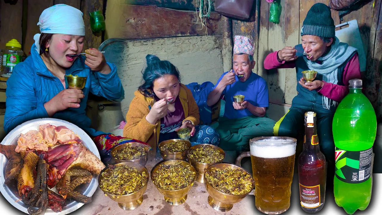 A Variety of chicken dishes of Village "Kirat Rai" || A dish of Local chicken legs, Head & wings