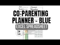Co-Parenting Planner Excel Spreadsheet - Blue