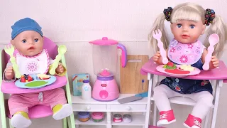 Preparamos almuerzo para muñecas bebés: frutas, verduras y colores | Juego educativo 👶🍎