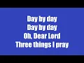 Day by Day - Godspell. Sing-a-long with lyrics video.