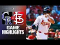 Rockies vs Cardinals Game Highlights 26 MLB Highlights
