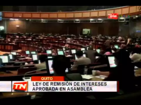 Ley de remisión de intereses aprobada en asamblea