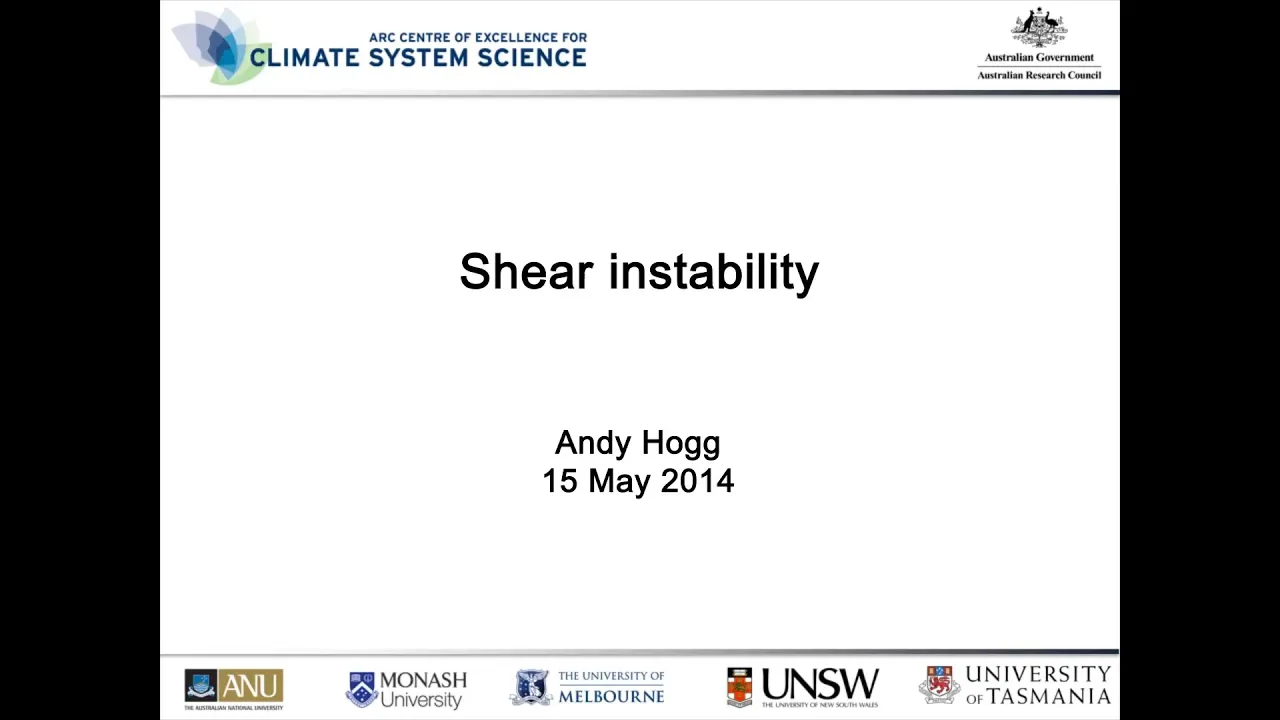 Shear instability (Andy Hogg)