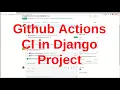 Adding Github actions to django project