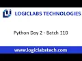 Python Day 2 Batch 110