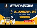191 Number of 1 bits Bit Manipulation Amazon Apple Easy Explanation Leetcode