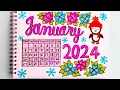 DIY JANUARY CALENDAR - Bullet Journal Decoration Organization Ideas